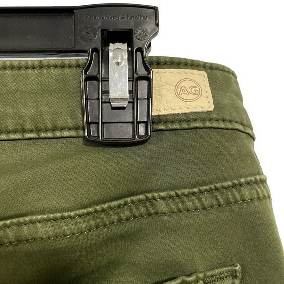 AG Adriano Goldschmied The Prima Cigarette Leg Olive Green Jeans Size 27 R - Picture 3 of 8